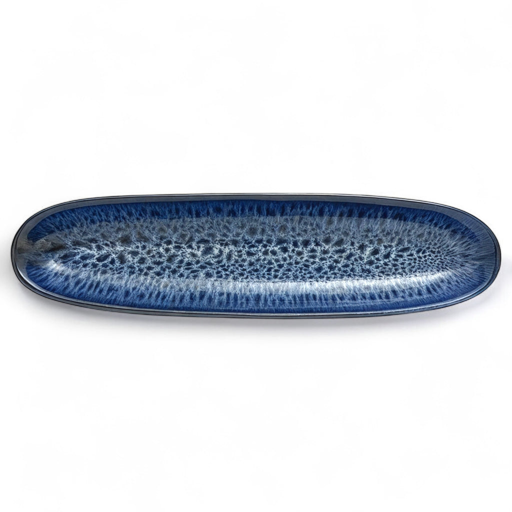 Plat Allongé Éclat Marin – Bleu Profond (vendu à l’unité)