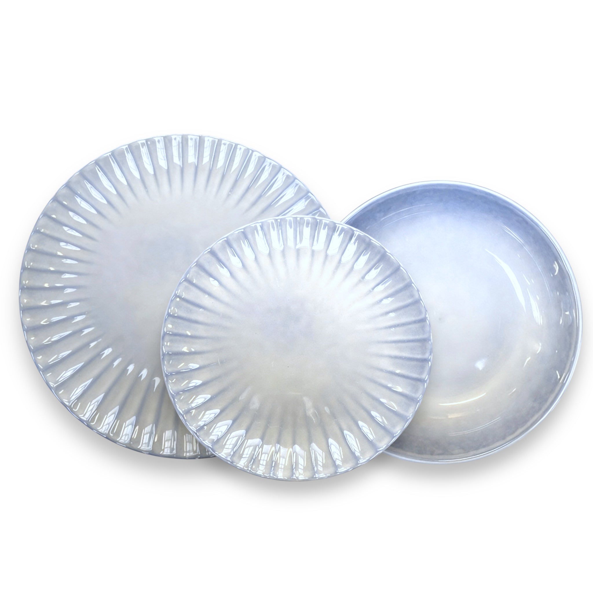 Service 18 Pièces - Coloris Bleu Nacré