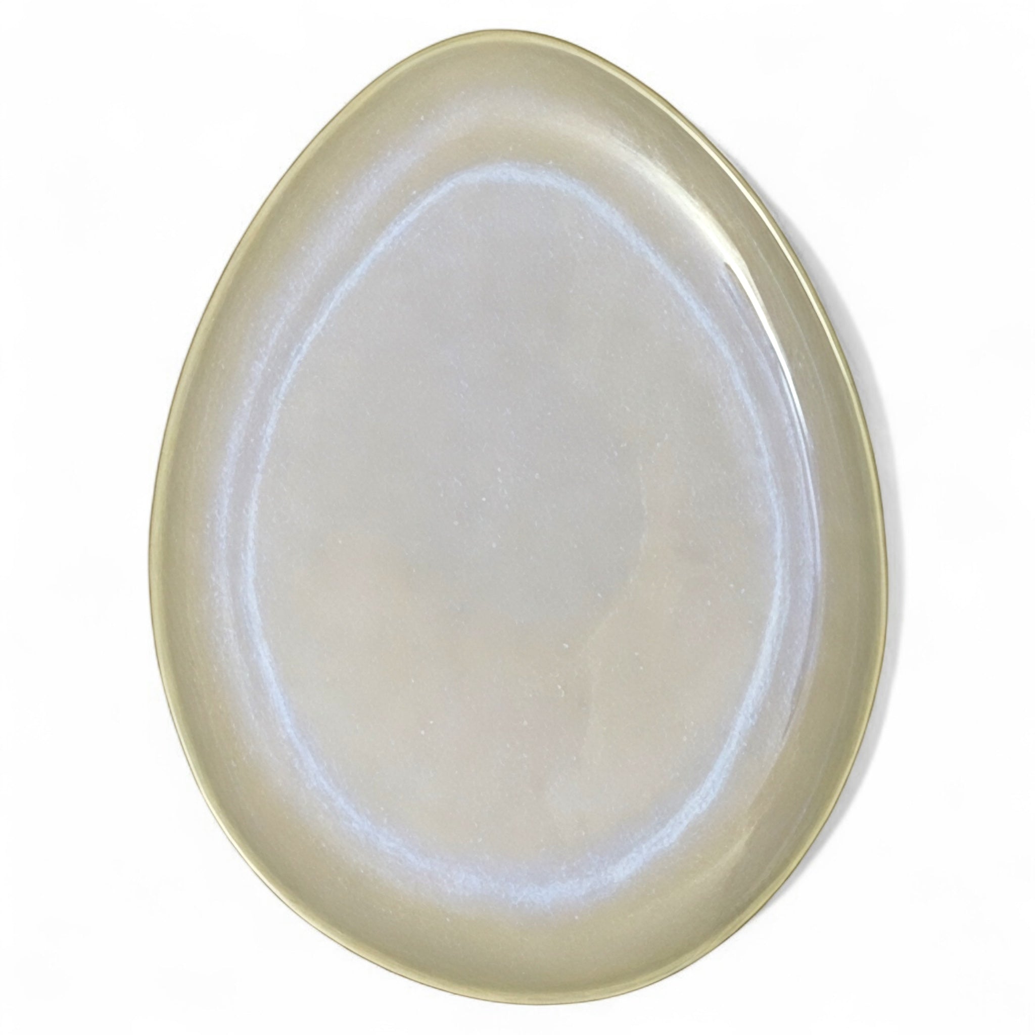 Plat Ovale Nacré – Éclat Rosé Sable (vendu à l’unité)