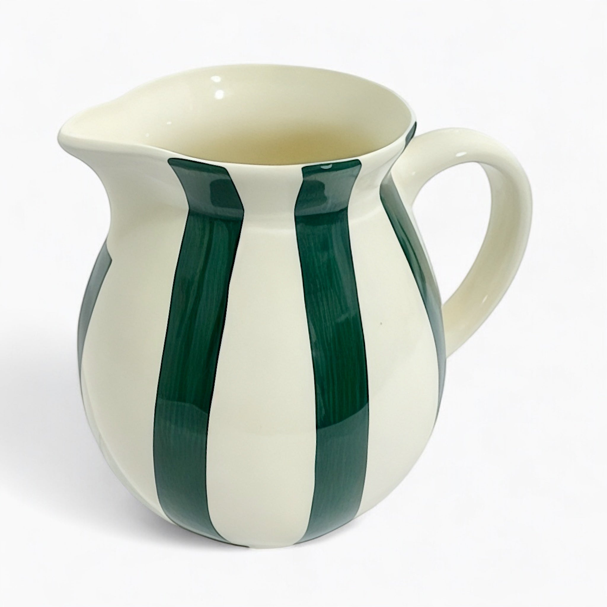 Pichet rayé vert & écru – Env. 1,5l