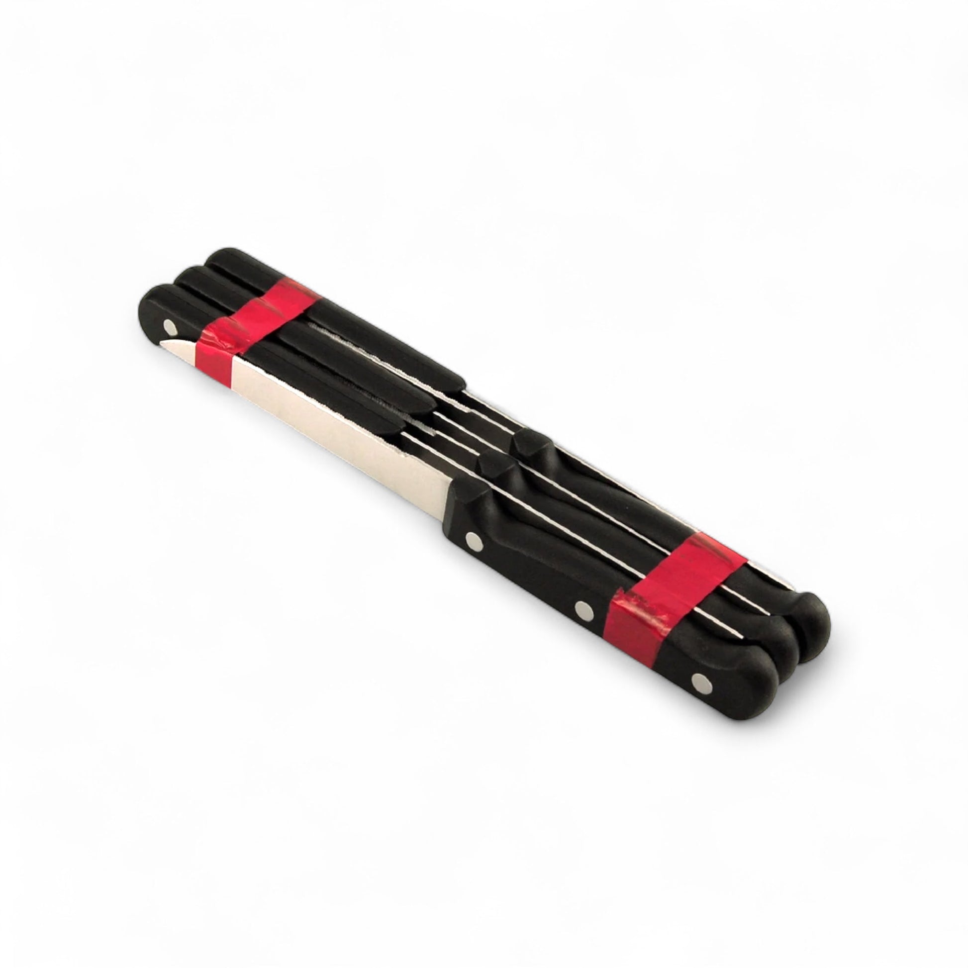 Set de 6 couteaux de table – Lame dentelée inox