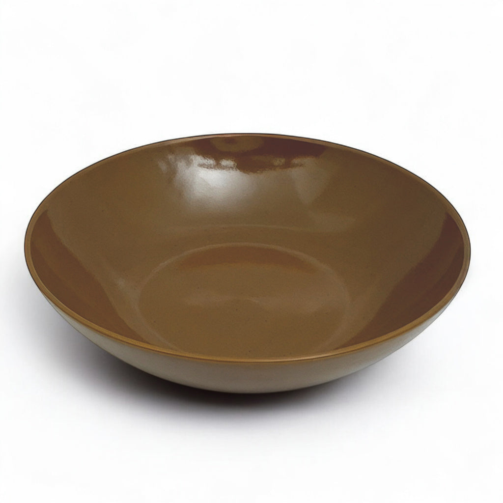 Pack 6 assiettes creuses 21 cm (hauteur 5 cm) – Marron Châtaigne