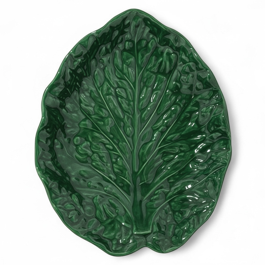 Plat Feuille Verte – Élégance Naturelle (vendue à l’unité)