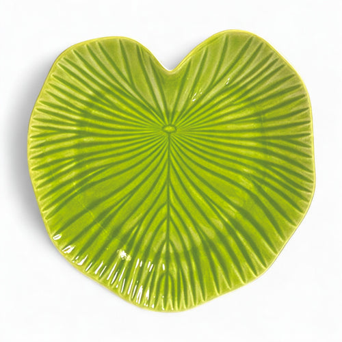 Assiette Feuille Tropicale – Vert Naturel 21 cm (vendue à l’unité)