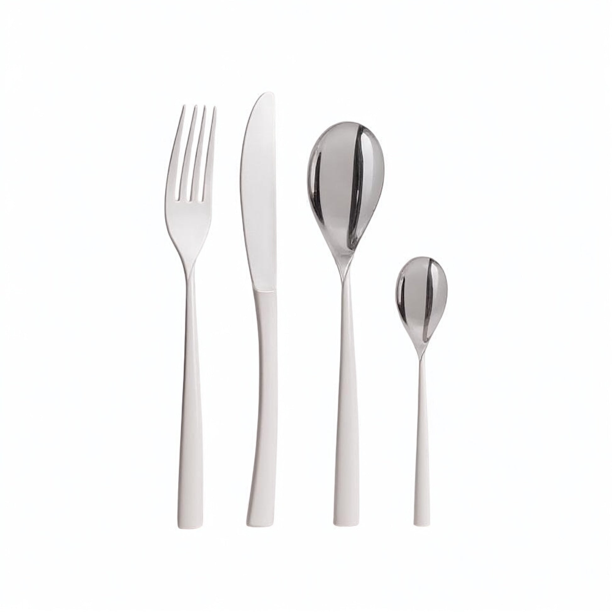 Set de couverts design argenté – 24 pièces