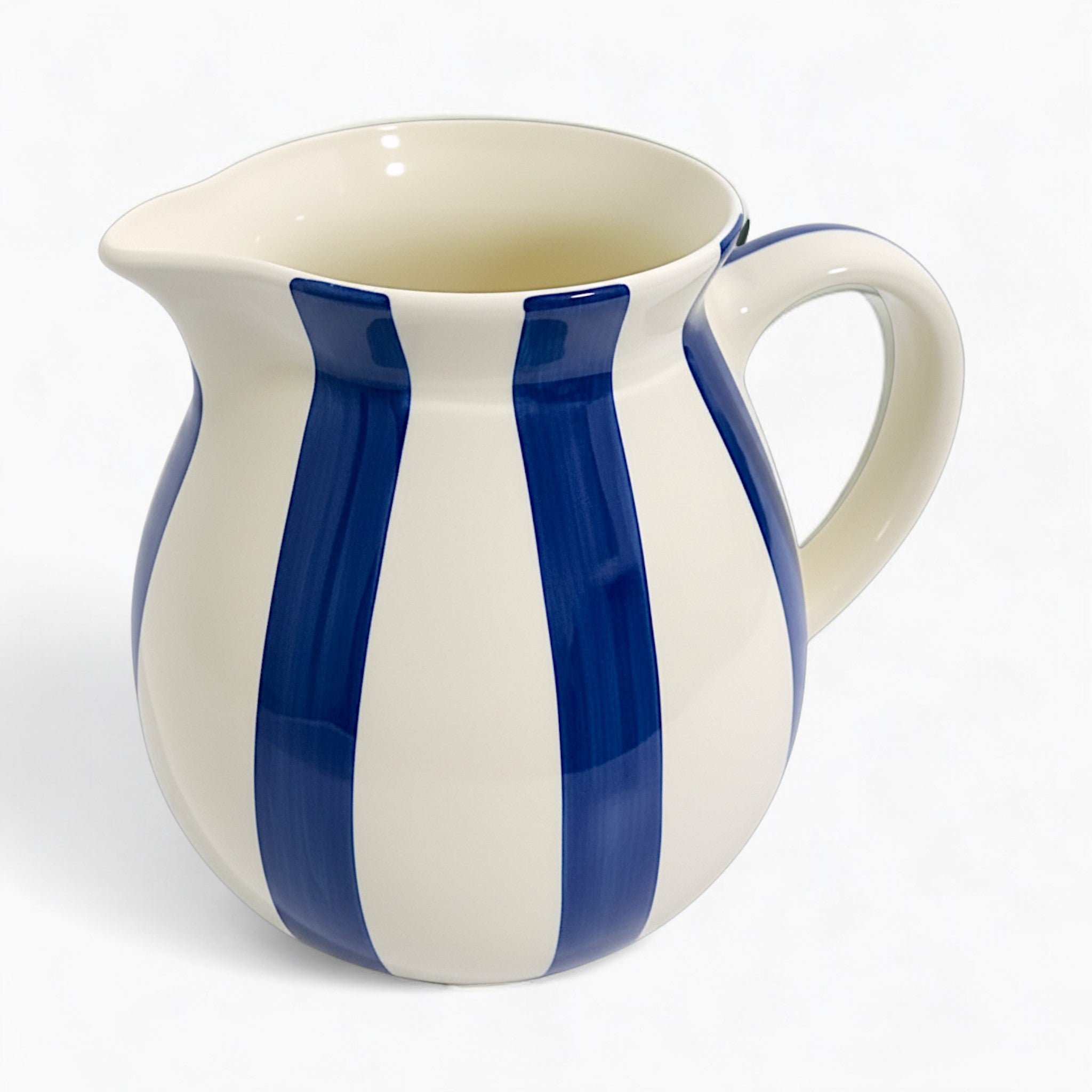 Pichet rayé bleu & écru – Env. 1,5l