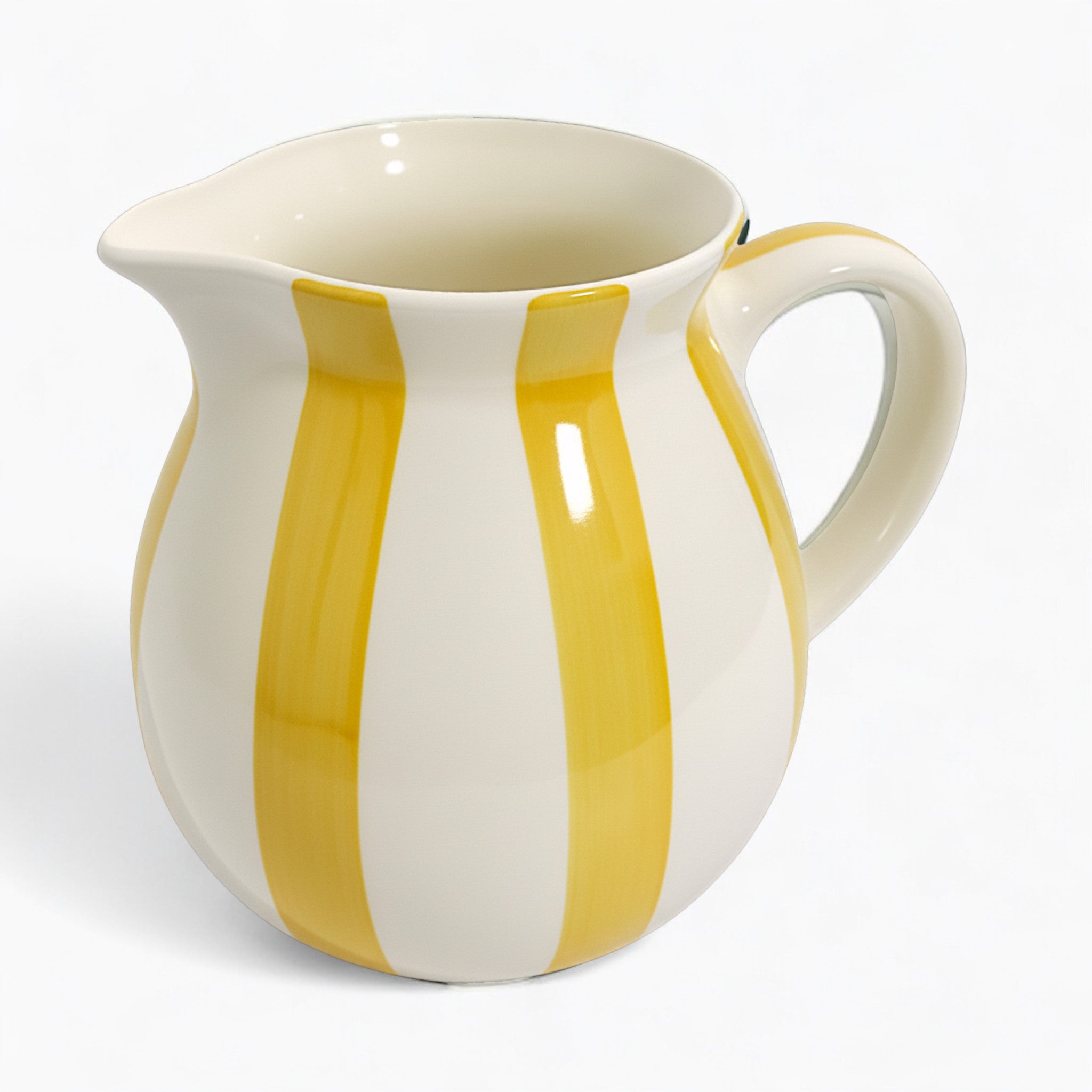 Pichet rayé jaune & écru – Env. 1,5l